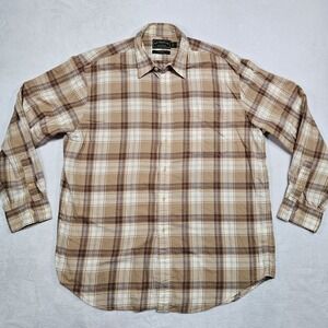 Filson Brown Plaid Casual Button Down Shirt